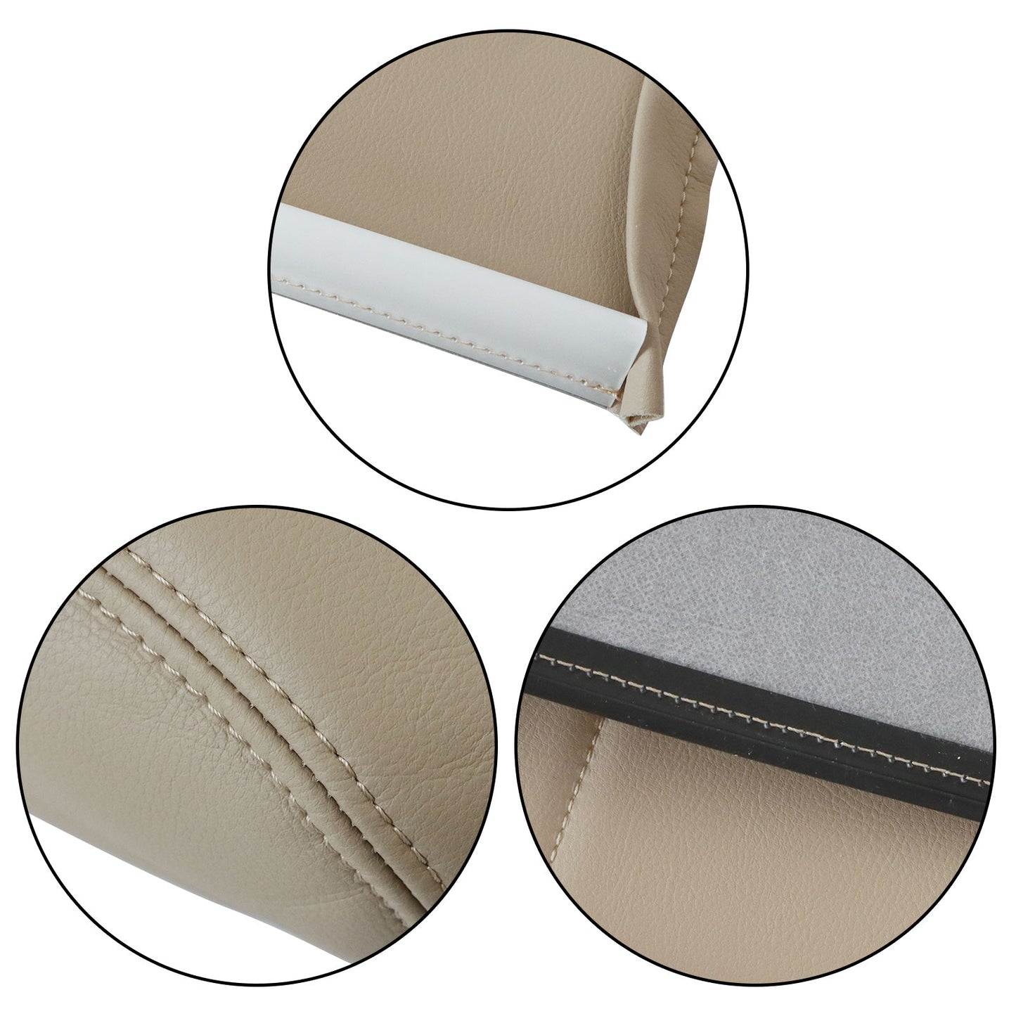 For 1998 1999 2000 2001 2002 Dodge Ram 1500 Driver Top Leather Seat Cover Tan