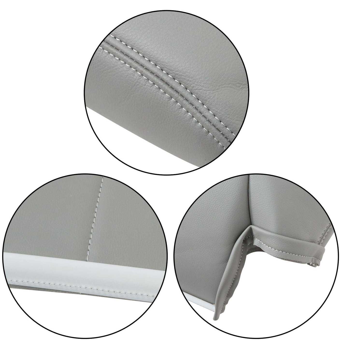 For 1998-2002 Dodge Ram 1500 2500 Leather Seat Cover Driver Back Perforated Gray