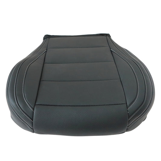 Passenger Bottom Perf Leather Seat Cover Black For 2015-2023 Ford Mustang GT