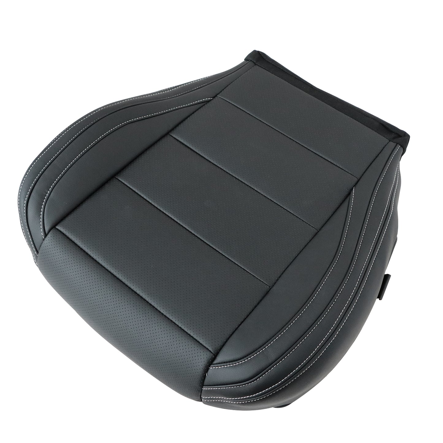 Passenger Bottom Perf Leather Seat Cover Black For 2015-2023 Ford Mustang GT