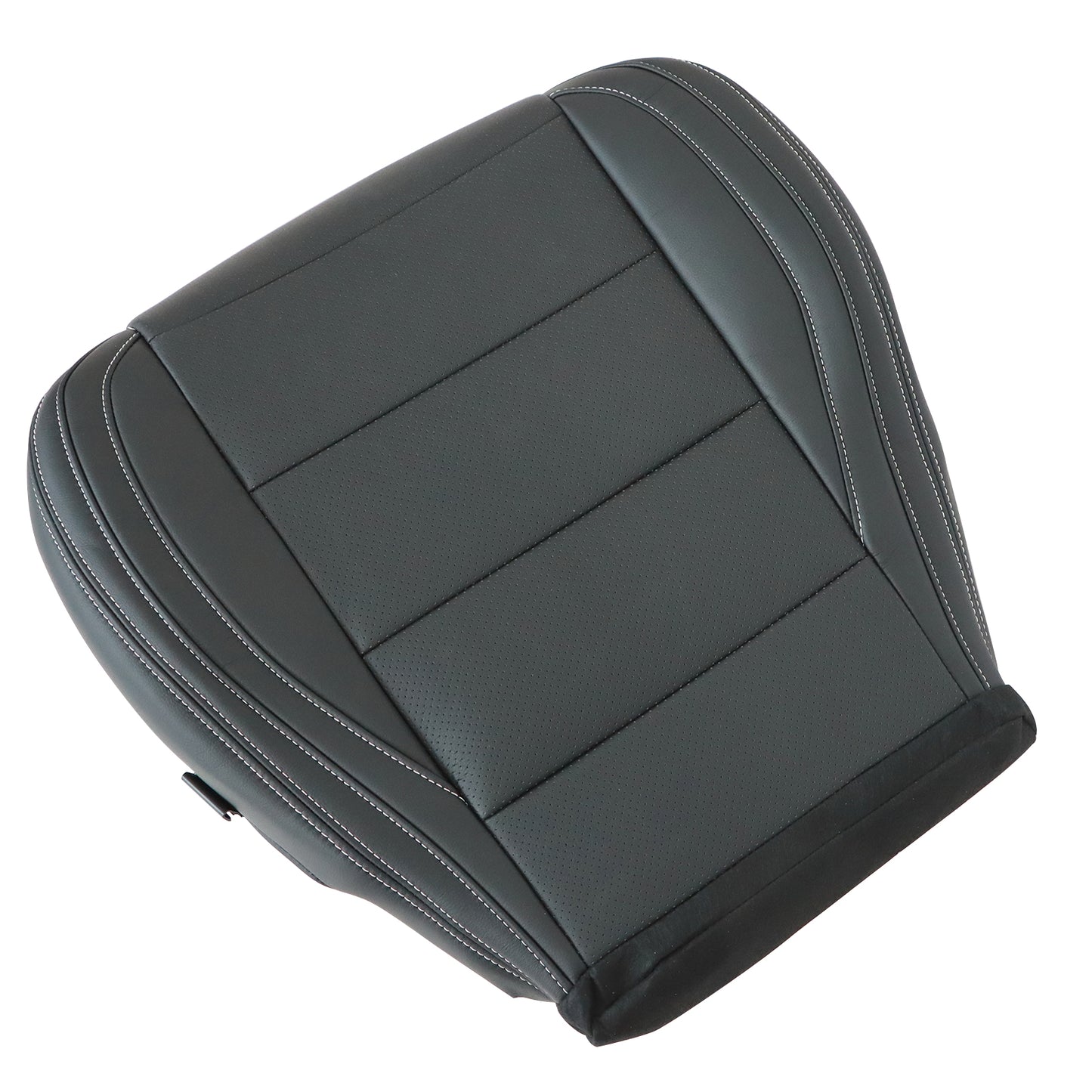 Passenger Bottom Perf Leather Seat Cover Black For 2015-2023 Ford Mustang GT