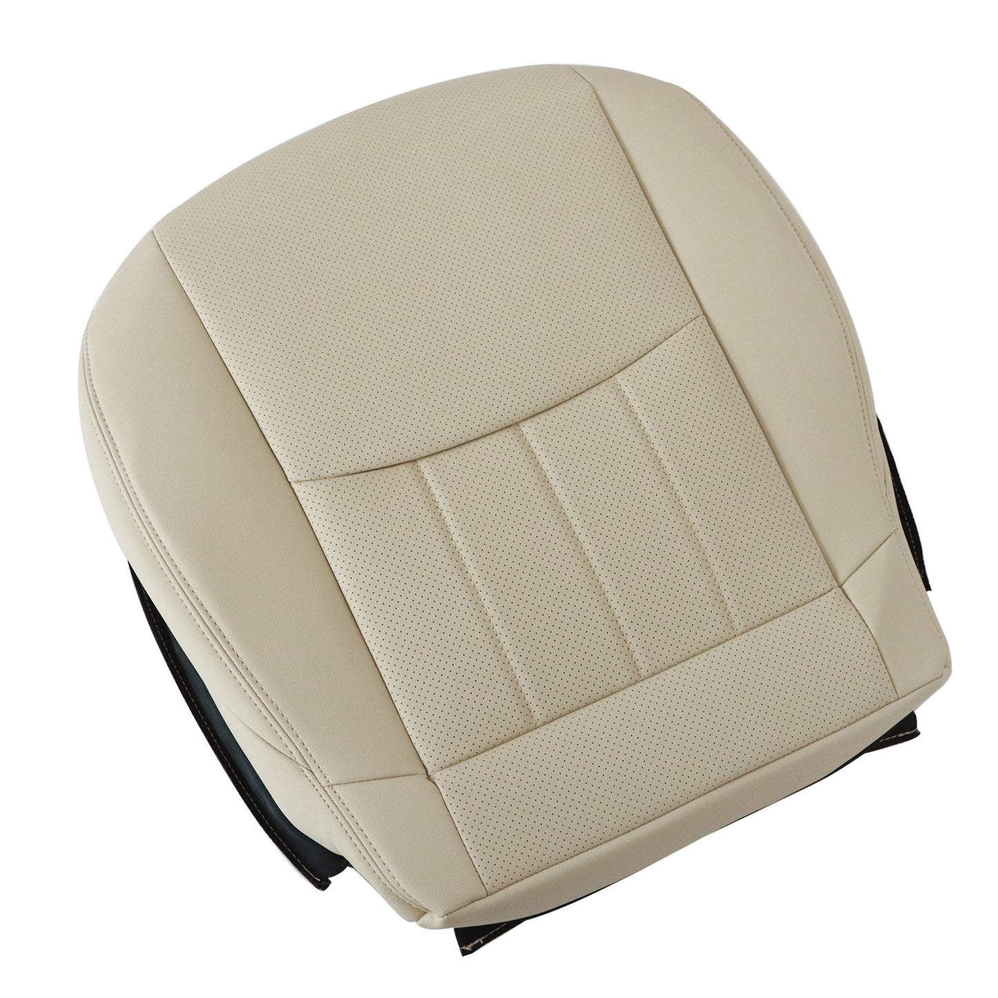 Fit For Benz C280 Front Passenger Bottom Perf Leather Seat Cover Beige 2006 2007