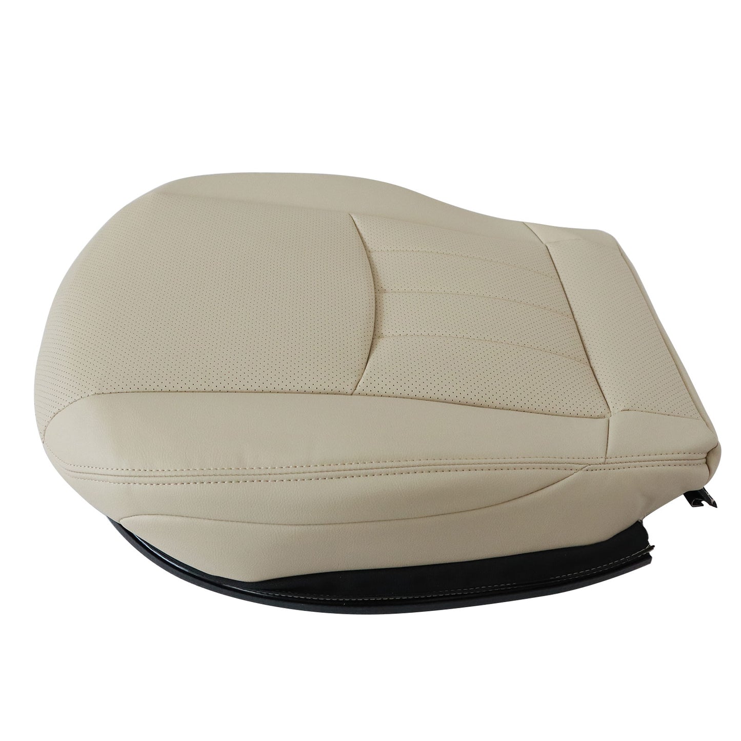 Fit For Benz C280 Front Passenger Bottom Perf Leather Seat Cover Beige 2006 2007