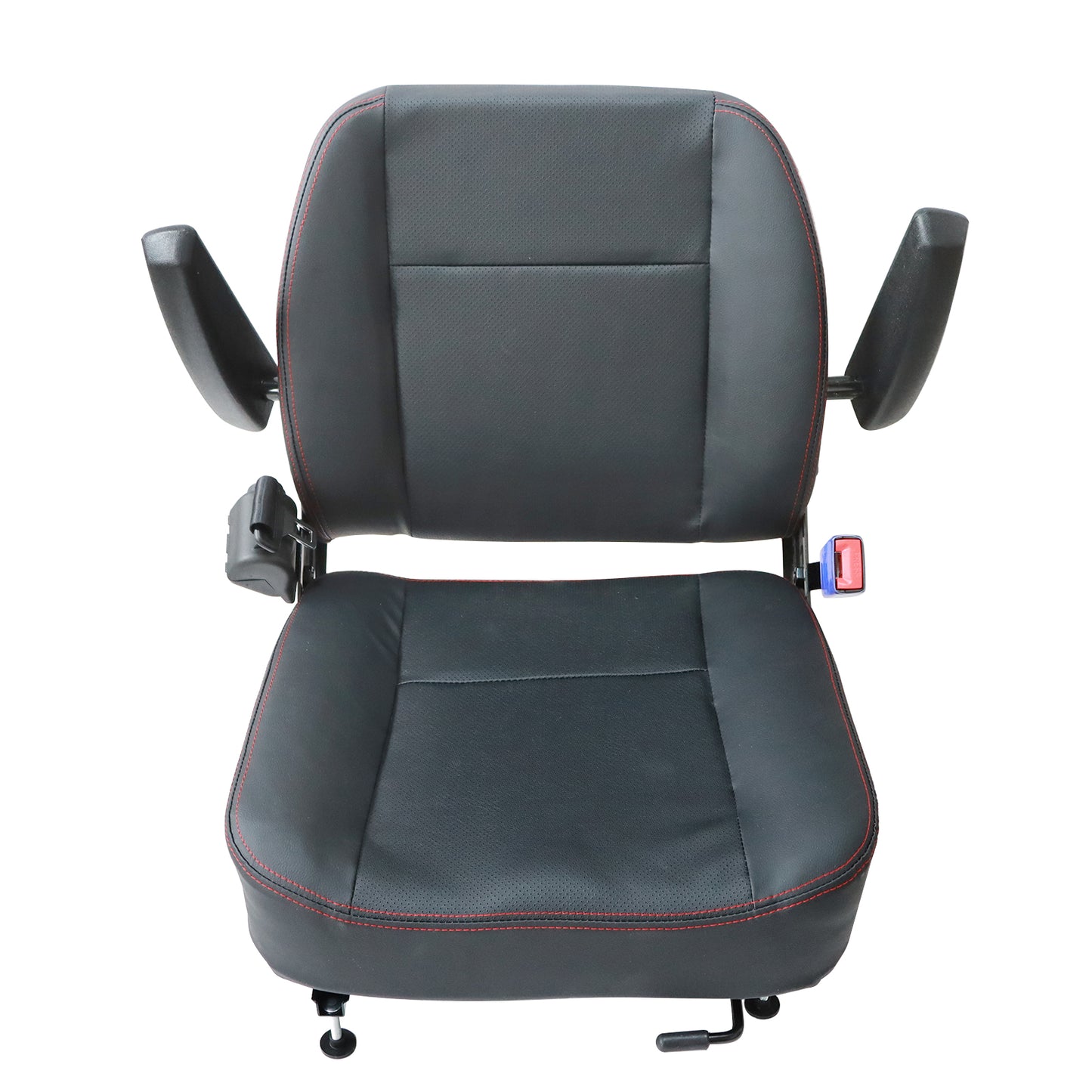Universal Forklift Tractor Mower Excavator Dozer Seat With Armrest & Safe Belt