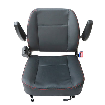 Universal Forklift Tractor Mower Excavator Dozer Seat With Armrest & Safe Belt