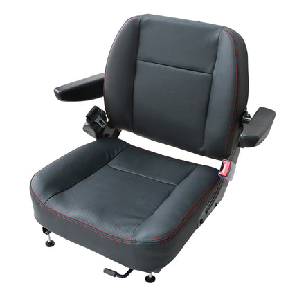 Universal Forklift Tractor Mower Excavator Dozer Seat With Armrest & Safe Belt