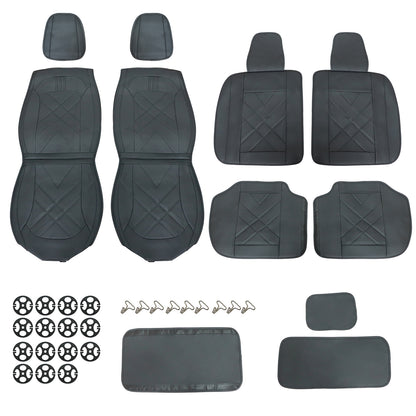 For Toyota Corolla Car 5-Seat Cover Full Set Leather Protector Cushion Pad Black