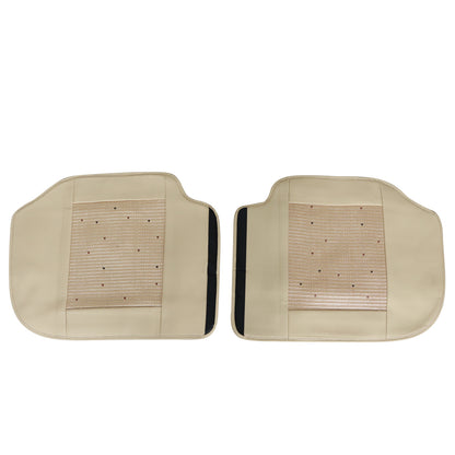 Fits Honda Car 5-Seat Cover Full Set Ice?Silk?&?Leather Protector Cushion Beige