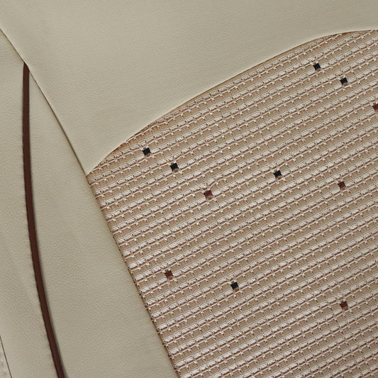 Fits Honda Car 5-Seat Cover Full Set Ice?Silk?&?Leather Protector Cushion Beige