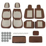 Luxury PU Leather Full Surround Car Seat Protector Seat Cover For Toyota Tan