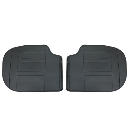 For Toyota Car 5-Seat Cover Front & Rear Faux Leather Protector Cushion Black