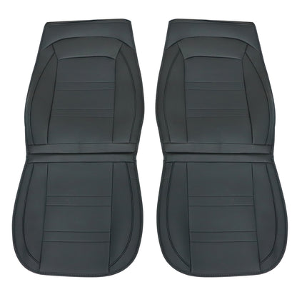 For Toyota Car 5-Seat Cover Front & Rear Faux Leather Protector Cushion Black
