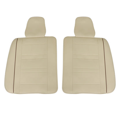 For Toyota Car 5-Seat Cover Full Set Front & Rear PU Leather Protector Pad Tan