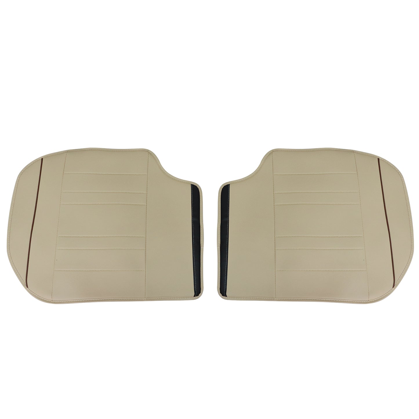 For Toyota Car 5-Seat Cover Full Set Front & Rear PU Leather Protector Pad Tan