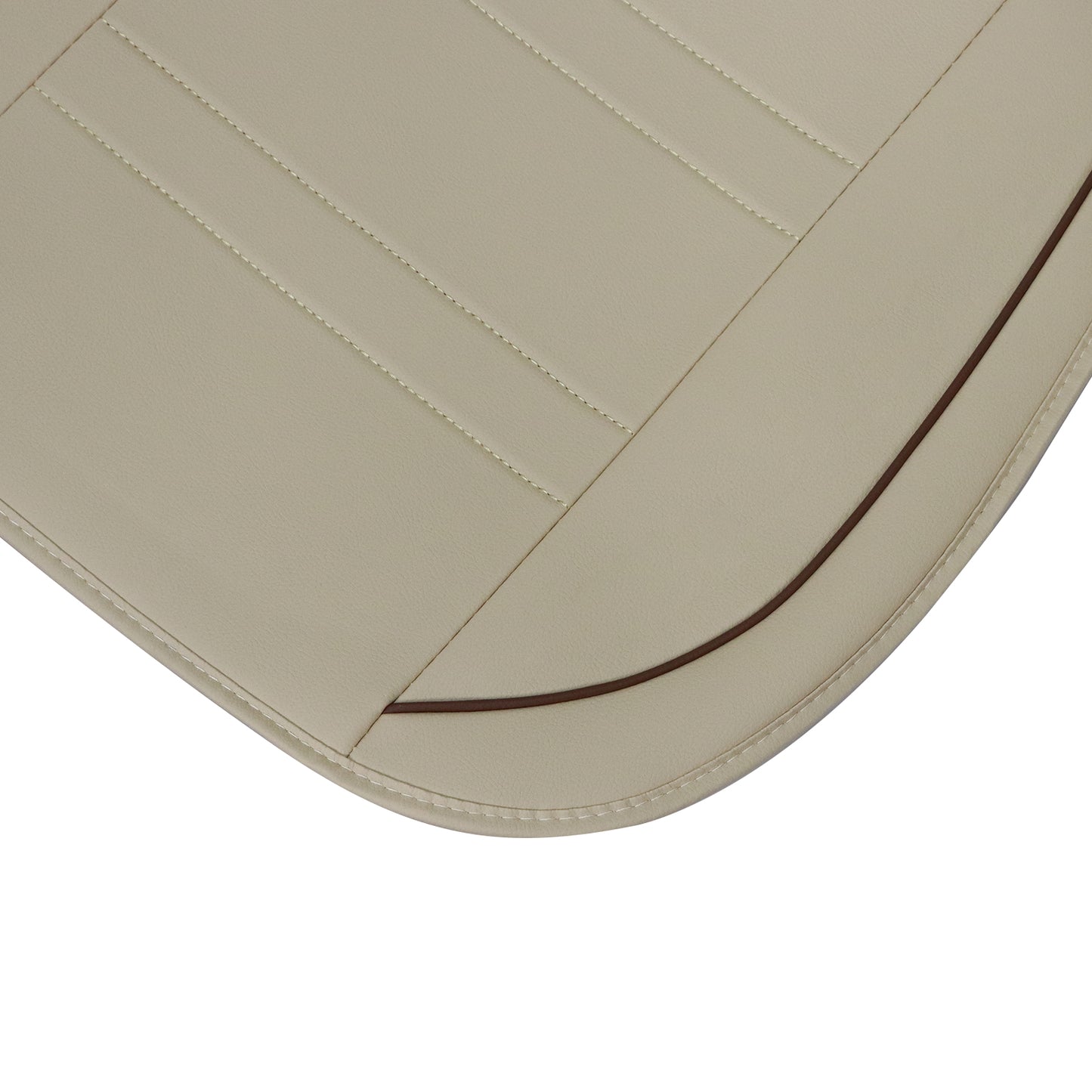 For Toyota Car 5-Seat Cover Full Set Front & Rear PU Leather Protector Pad Tan