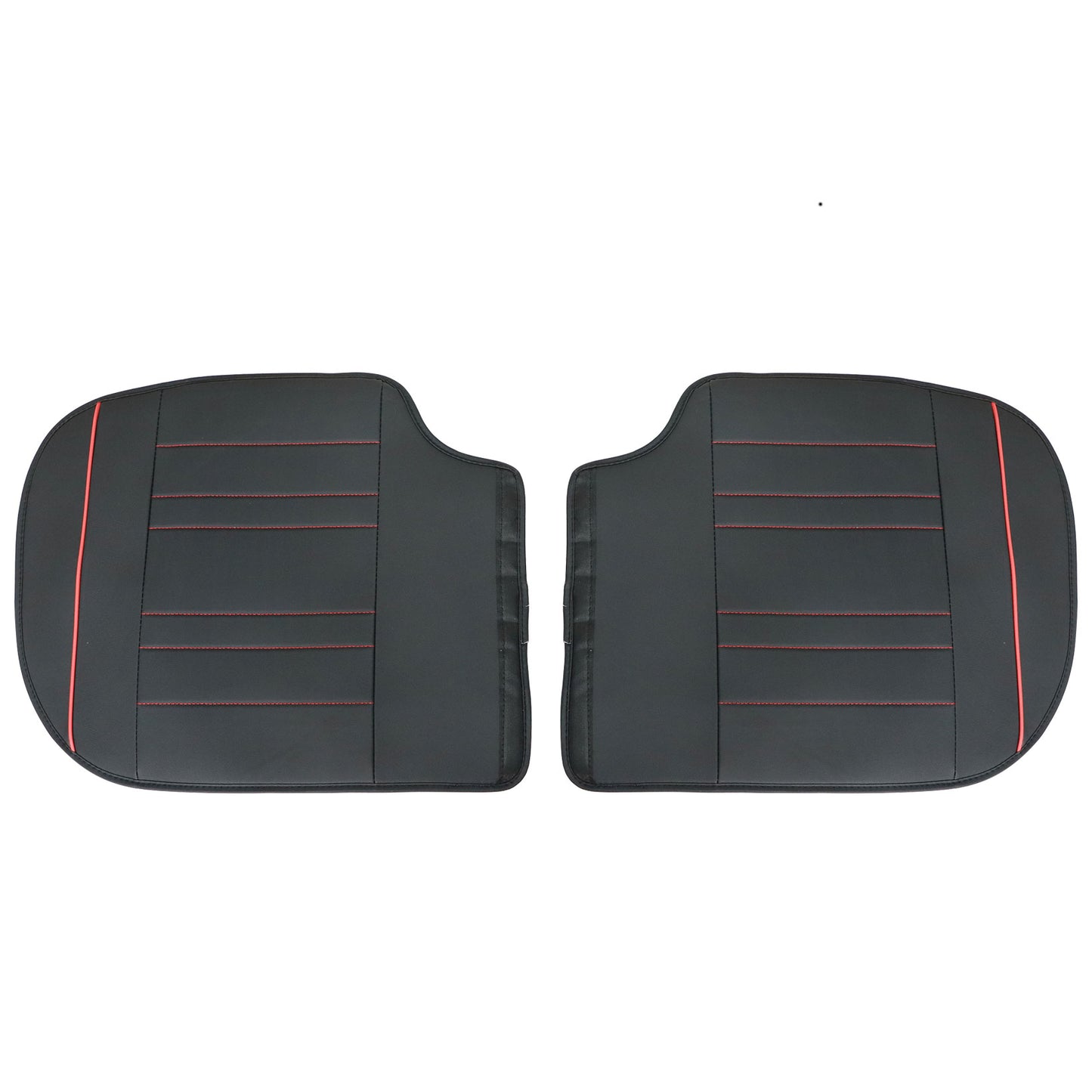 For Toyota 5-Seat Cover Front & Rear Faux Leather Protector Cushion Black + Red