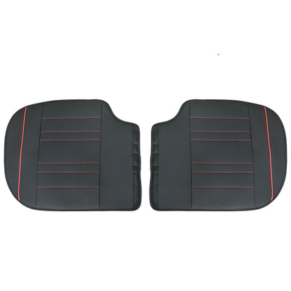 For Toyota 5-Seat Cover Front & Rear Faux Leather Protector Cushion Black + Red