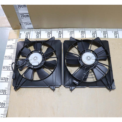 2Pcs Radiator Cooling Fan Set w/ Blade Motor & Shroud For Honda Accord 2013-2017