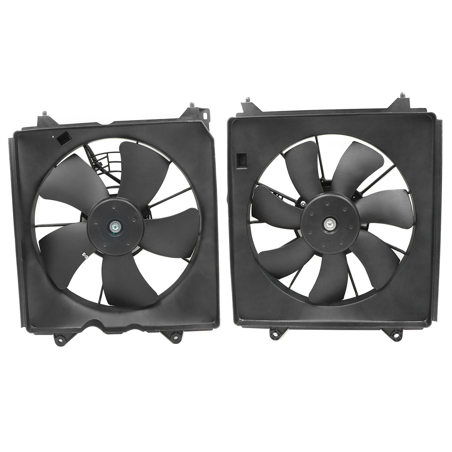 2Pcs Radiator Cooling Fan Set w/ Blade Motor & Shroud For Honda Accord 2013-2017