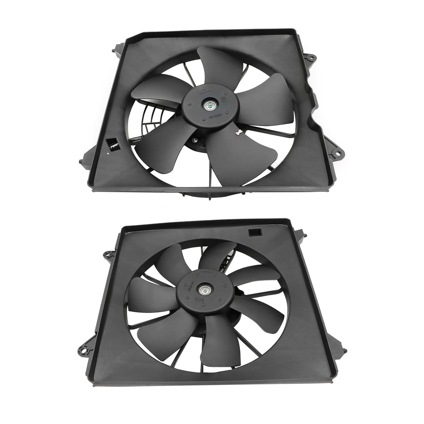 2Pcs Radiator Cooling Fan Set w/ Blade Motor & Shroud For Honda Accord 2013-2017