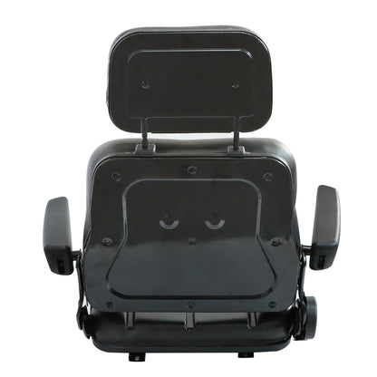 Universal Excavator Dozer Forklift Digger Seat With Headrest & SafeBelt &Armrest