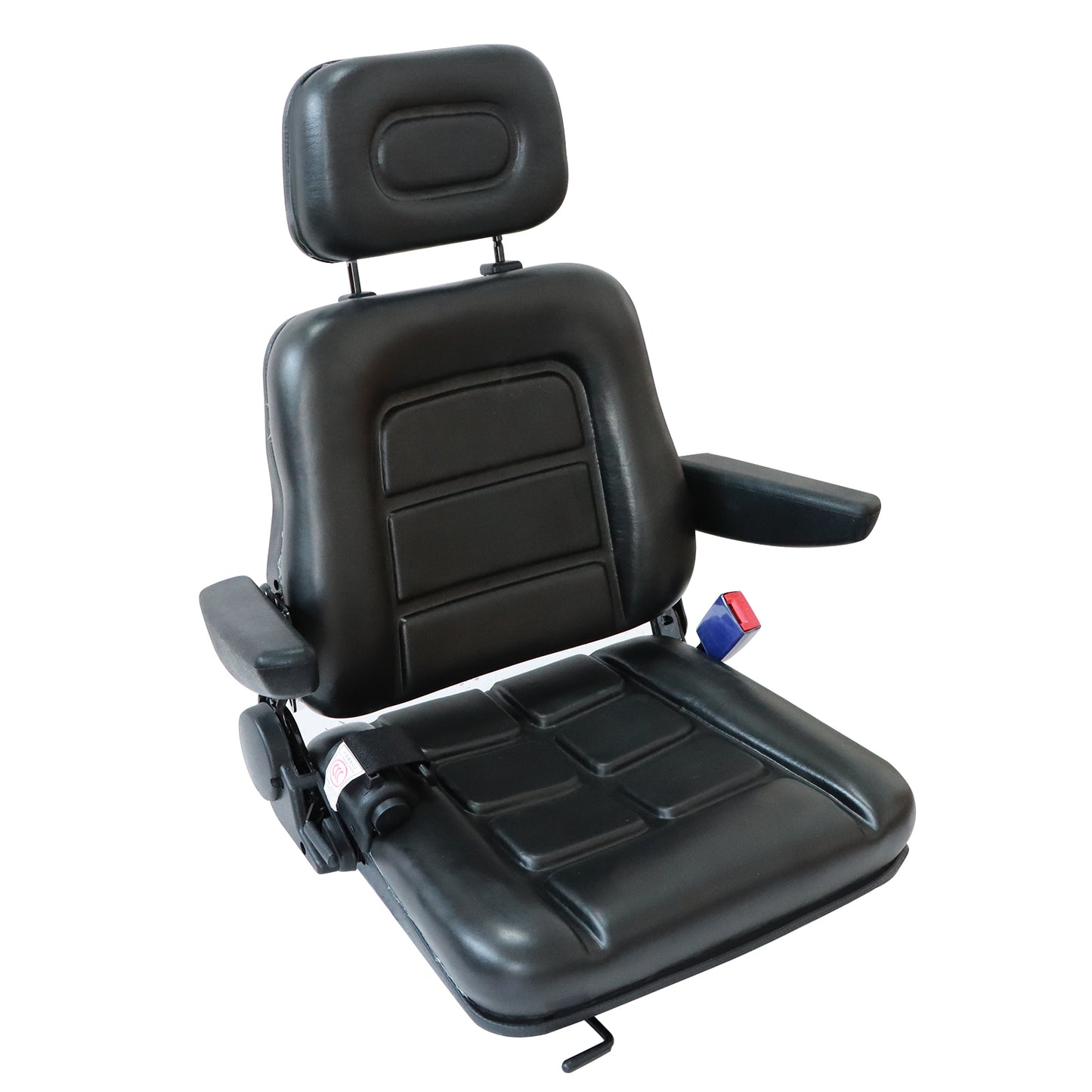 Universal Excavator Dozer Forklift Digger Seat With Headrest & SafeBelt &Armrest
