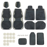 For Toyota RAV4 Prius Tacoma Avalon Car Front + Rear 5-Seat Covers Faux Leather