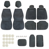 Fits Toyota RAV4 Camry Tacoma Corolla Car Front + Rear 5 Seat Covers PU Leather