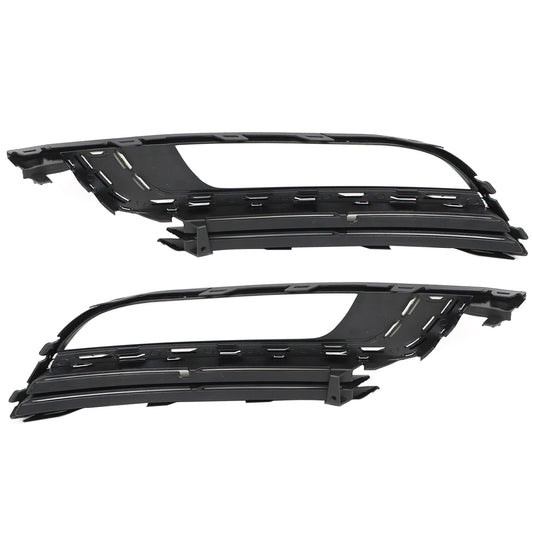 Fits Volkswagen CC 2013-17 Front Bumper Center Lower Grille Fog Light Grill Set