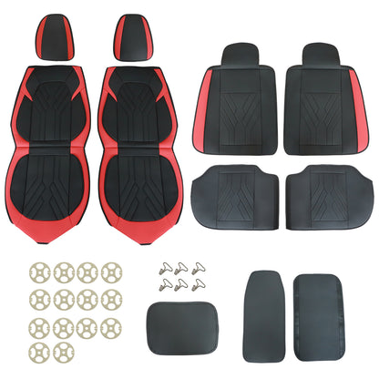 For Toyota 5 Seat Cover Front & Rear Faux Leather Waterproof Protector Cushion