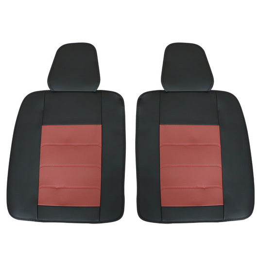 Perforated PU Leather Full Surround Car Seat Protector For Toyota Black+Red
