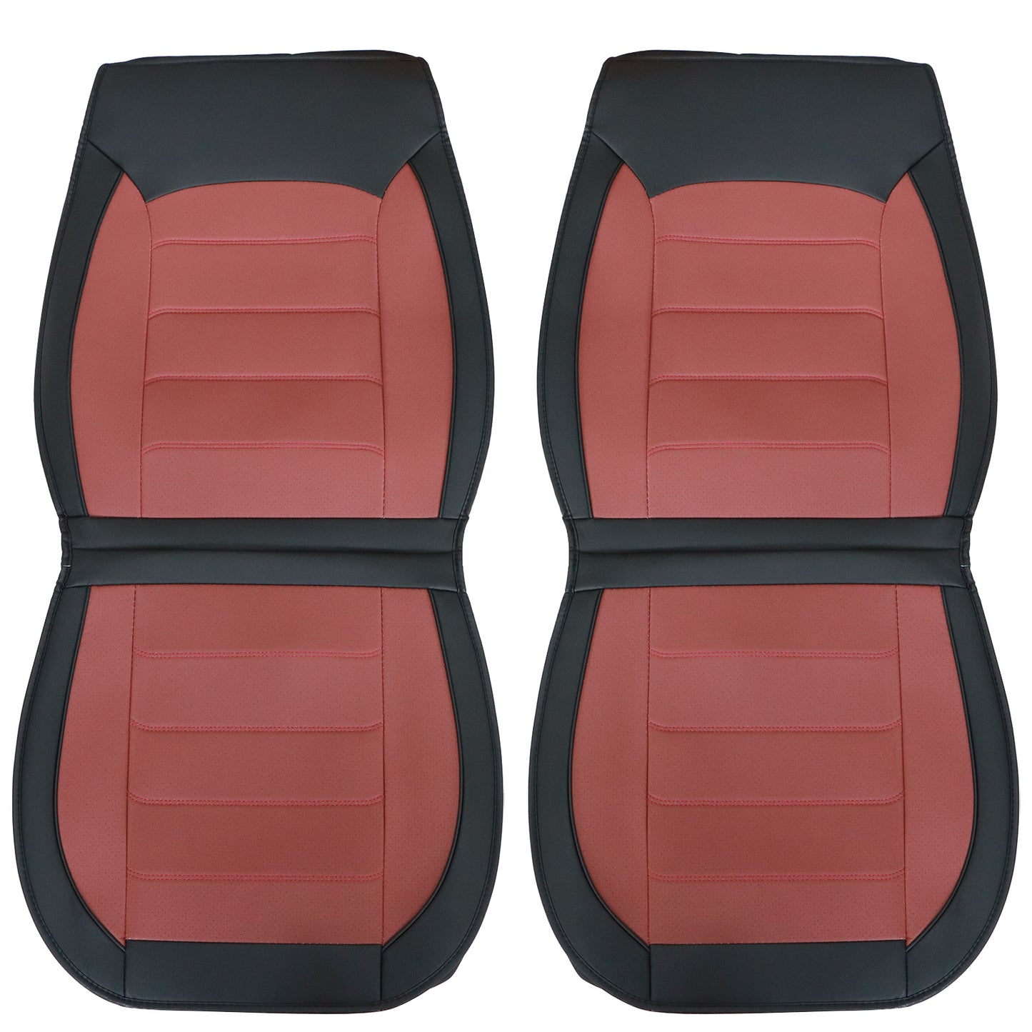 Perforated PU Leather Full Surround Car Seat Protector For Toyota Black+Red USA
