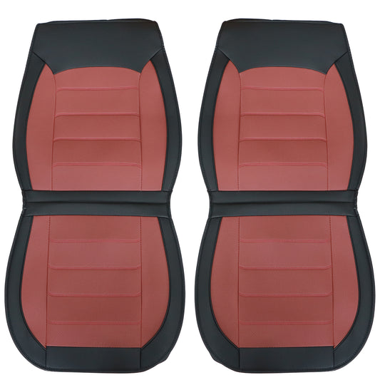 Perforated PU Leather Full Surround Car Seat Protector For Toyota Black+Red