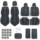 For Toyota Highlander Camry Tacoma Car Front & Rear 5-Seat Covers Faux Leather