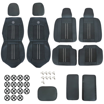 For Toyota Highlander Camry Tacoma Car Front & Rear 5-Seat Covers Faux Leather