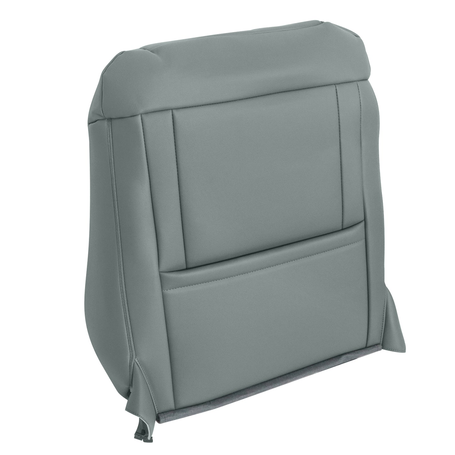 Front Driver Top Leather Seat Cover Gray For 2015-2023 Ford F250 F350 F450 F550