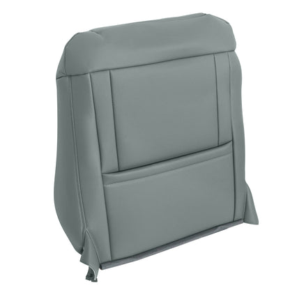 Front Driver Top Leather Seat Cover Gray For 2015-2023 Ford F250 F350 F450 F550