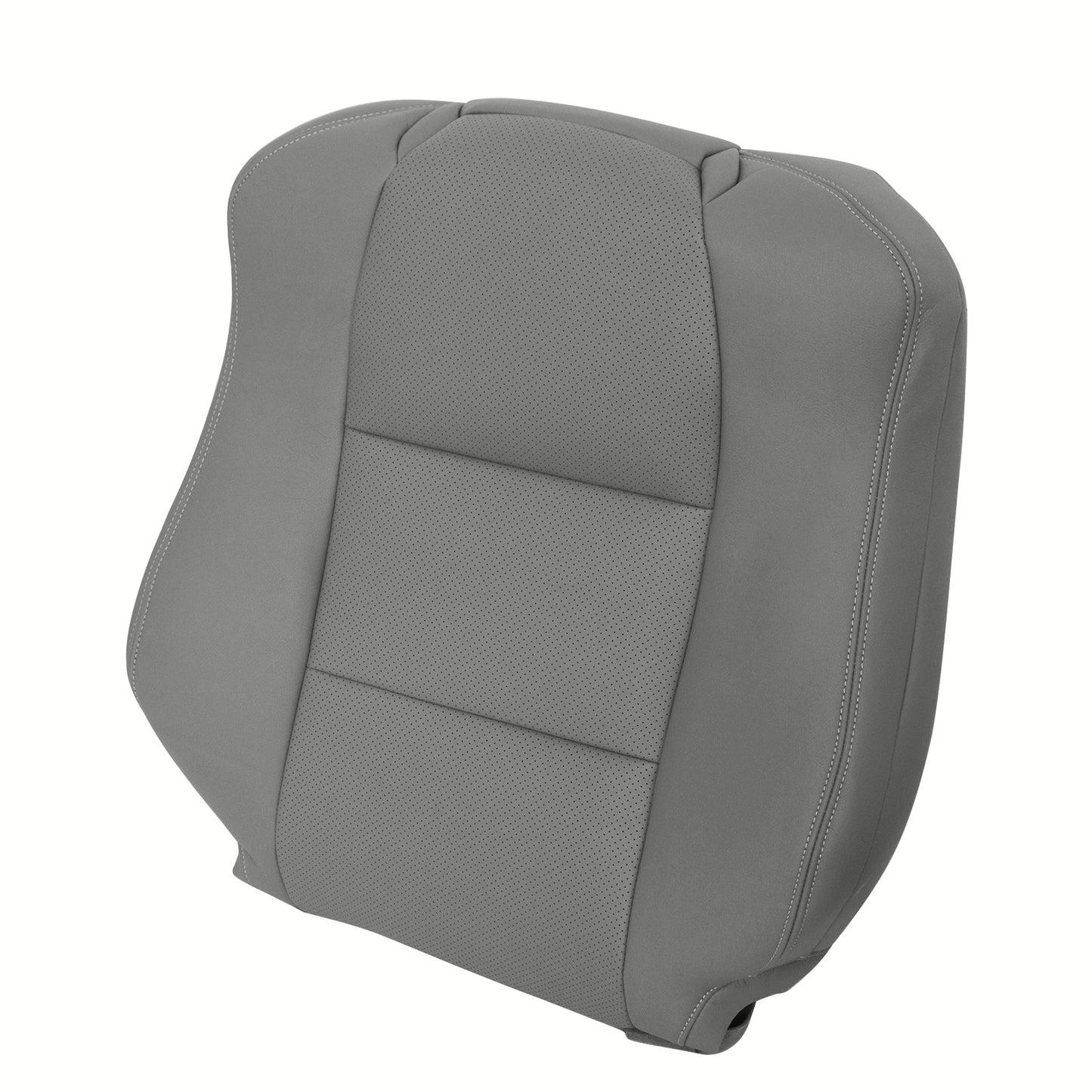 For Acura TL 2005-2008 Driver / Passenger Top Perforated Leather Seat Cover Gray