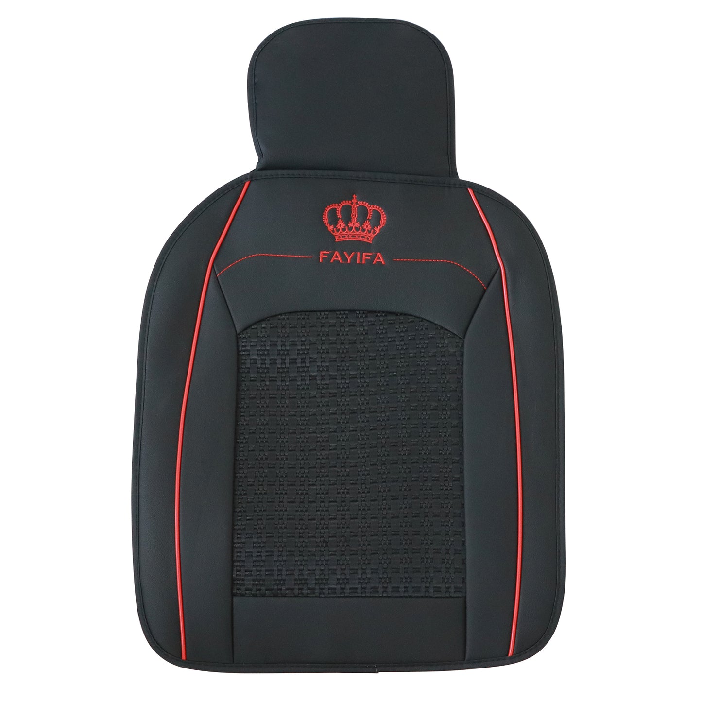 For Toyota Car 3-Sits Full Surround Set PU Leather Perforated Seat Cover Black