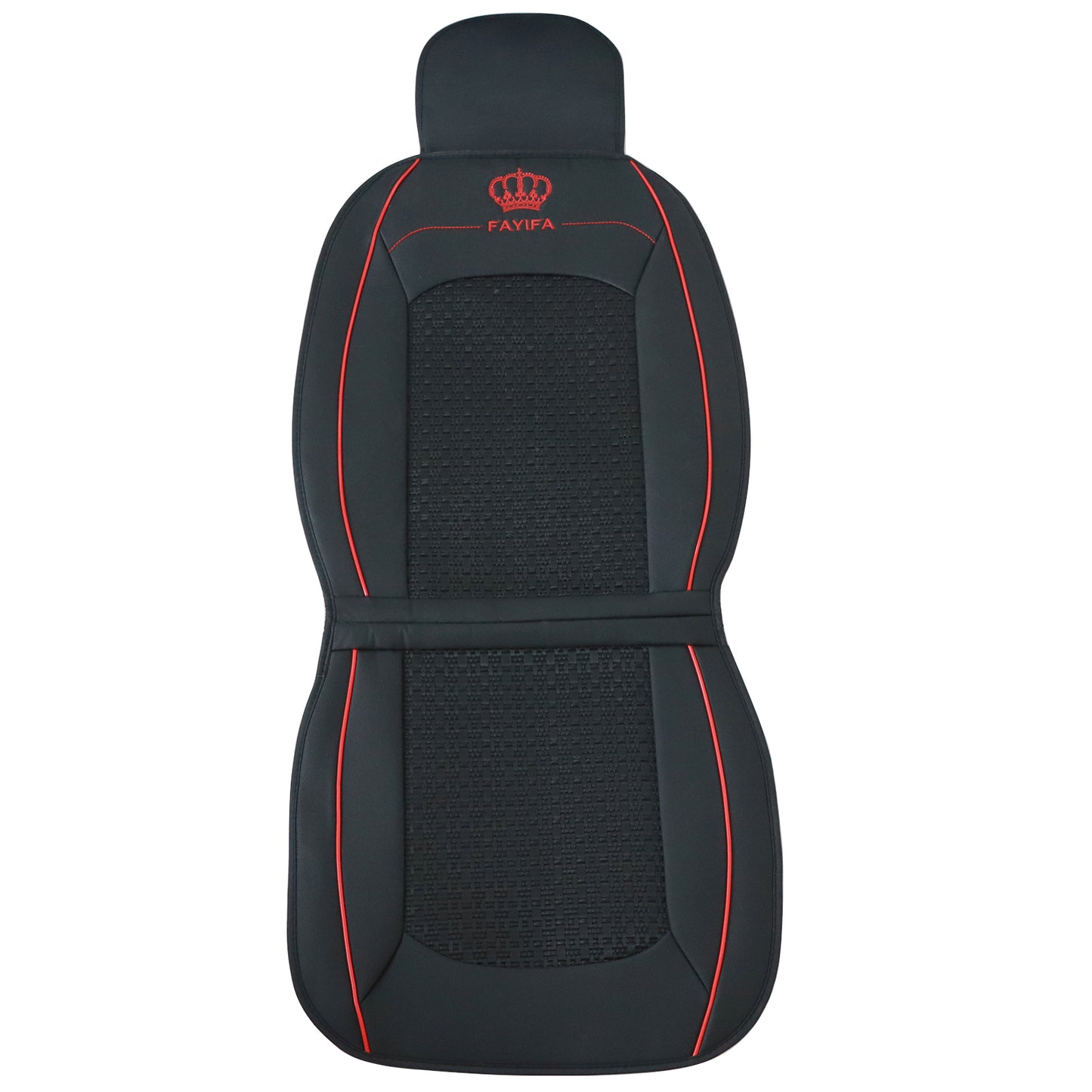 For Toyota Car 3-Sits Full Surround Set PU Leather Perforated Seat Cover Black