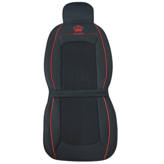 For Toyota Car 3-Sits Full Surround Set PU Leather Perforated Seat Cover Black
