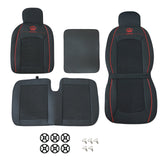 For Toyota Car 3-Sits Full Surround Set PU Leather Perforated Seat Cover Black