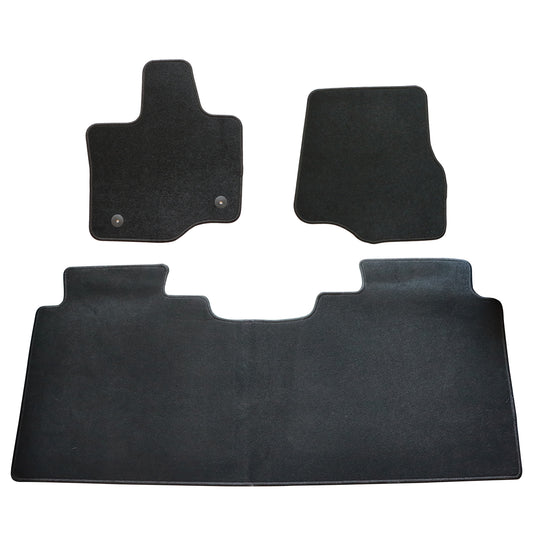 Full Set Front & Rear Floor Mats Carpet For 2015-2020 Ford F-150 F150 Black New