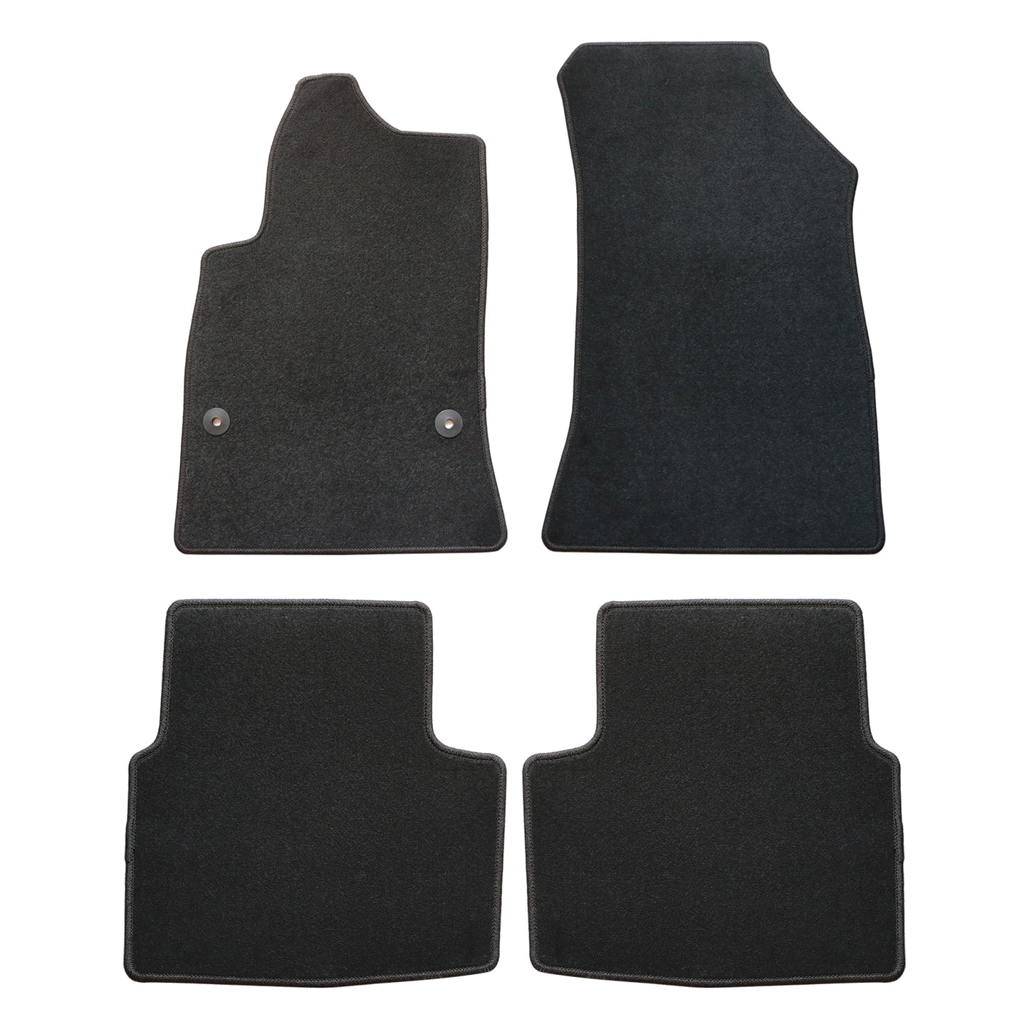 Black Velour Front &Rear Floor Mats Carpet Replacement For 2014-2019 Chevy Cruze