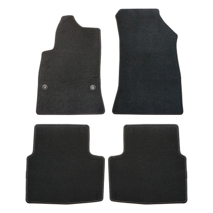Black Velour Front &Rear Floor Mats Carpet Replacement For 2014-2019 Chevy Cruze
