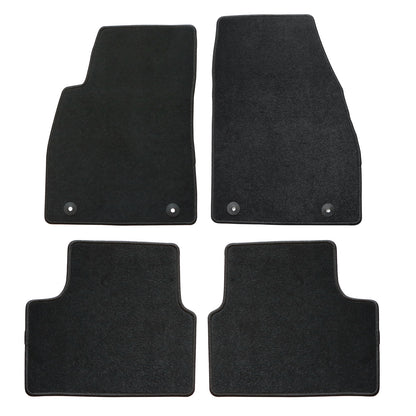 2016-2025 Fits Chevy Malibu 4-Door Front & Rear Floor Mats Carpet Velour Black
