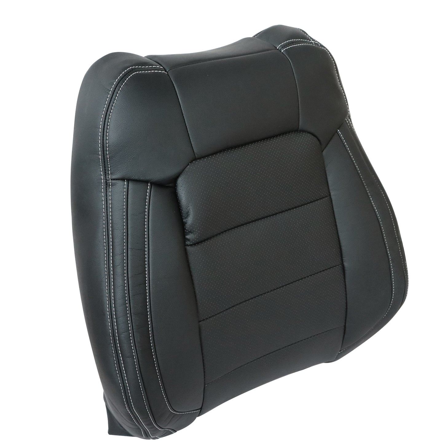 Driver Lean Back Perf Leather Seat Cover Black For 2015-2023 Ford Mustang GT