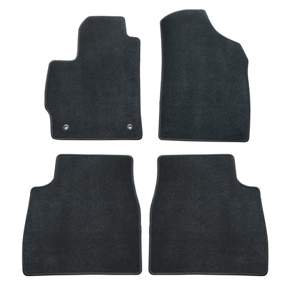 2012-2015 Fits Toyota Prius Front & Rear Row Floor Mats Carpet Velour Black