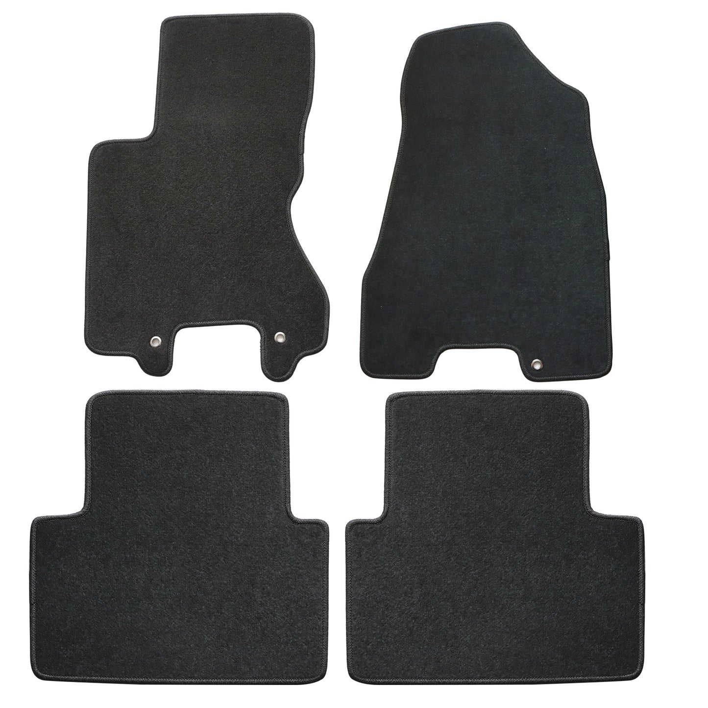2008-2013 Fits Nissan Rogue Front & Rear Row Floor Mats Carpet Velour Black 4Pcs