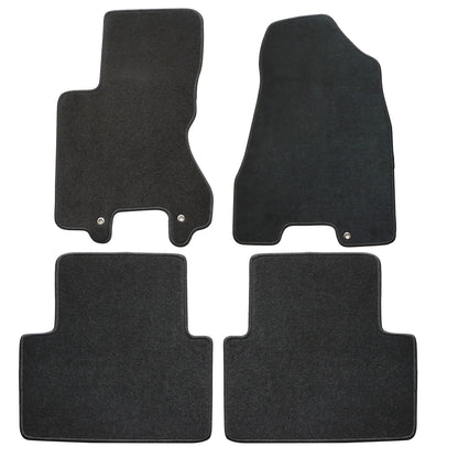 2008-2013 Fits Nissan Rogue Front & Rear Row Floor Mats Carpet Velour Black 4Pcs